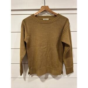 Women's 100% Wool WoolOvers Cozy Warm Yellow Sweater Size XS